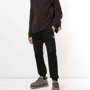 Rick Owens zip detailed FW20 performa leather cargo joggers pants